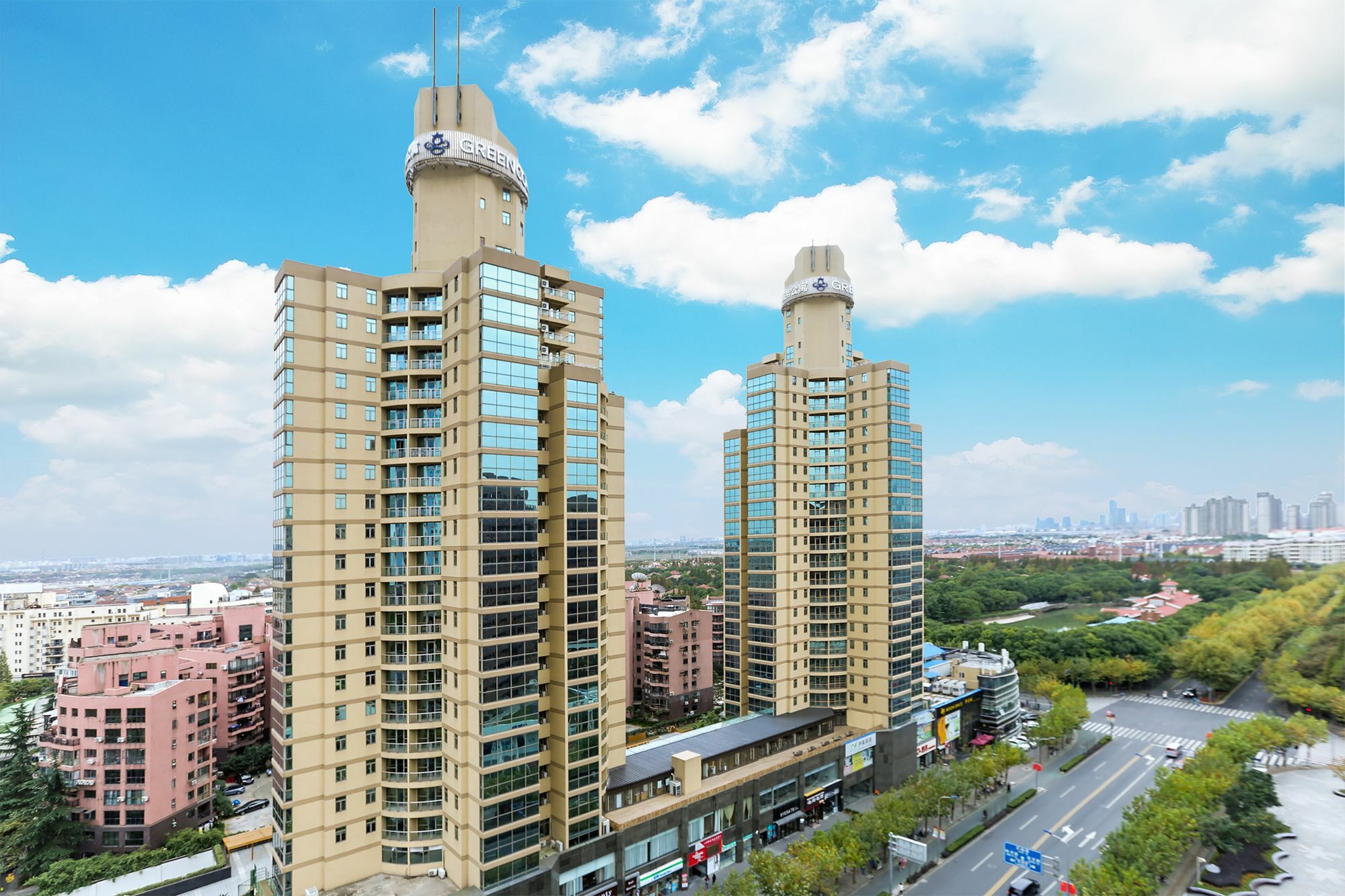 Green Court Residence Jinqiao Diamond Shanghai Exterior foto